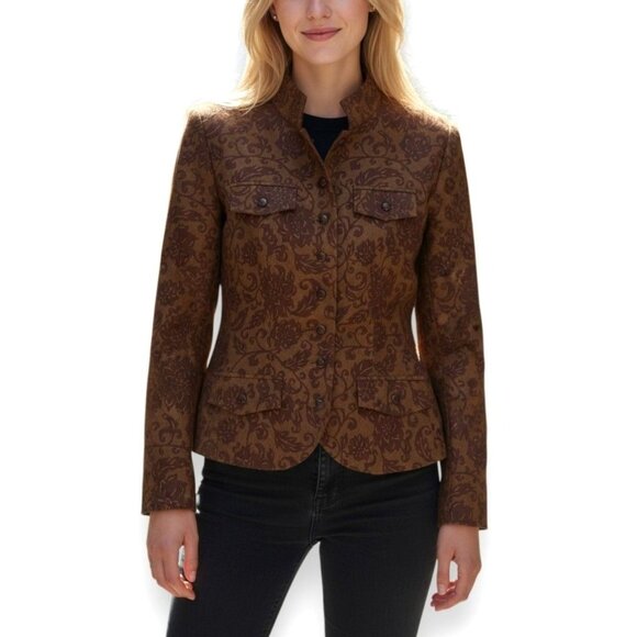Peruvian Connection Floral Paisley Blazer Jacket - Picture 1 of 12